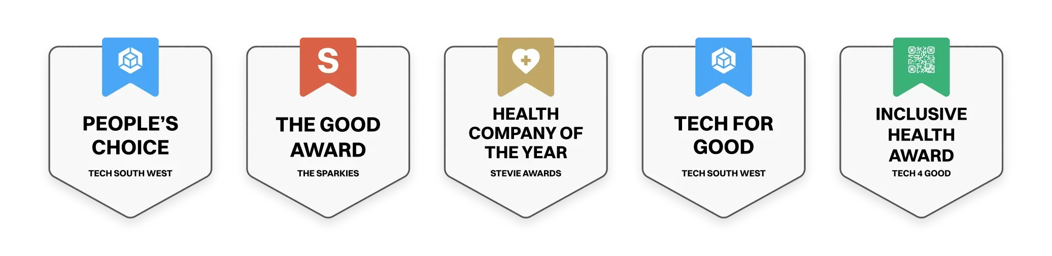 TalkLife Workplace awards - People's Choice, The Good Award, Health Company of the Year, Tech for Good, Inclusive Health Award