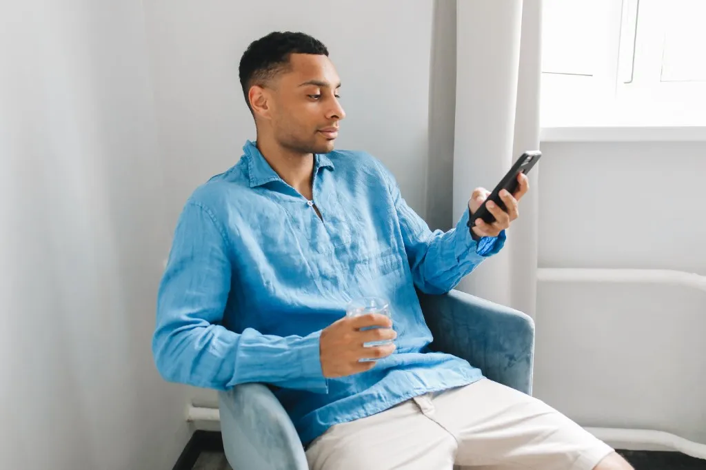Employee connecting globally
